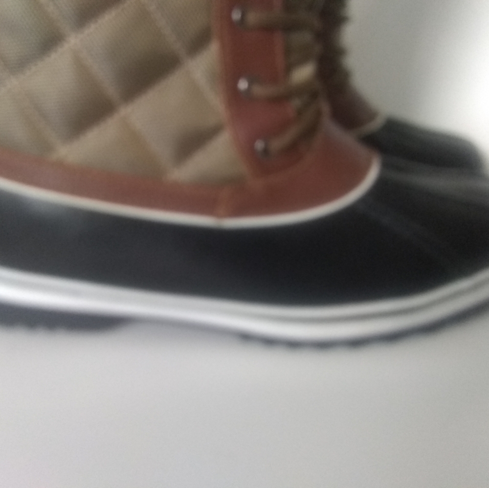 NEW 3M THINSULFATE Insulation Water Resistant Brown Black Fur Boots SZ 8 - Picture 2 of 11